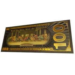 اسکناس 100 دلار آمریکا طرح مسیح روکش آب طلا