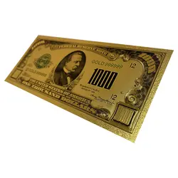 اسکناس 1000 دلار آمریکا روکش آب طلا