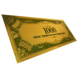اسکناس 1000 دلار آمریکا روکش آب طلا