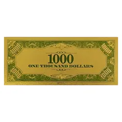 اسکناس 1000 دلار آمریکا روکش آب طلا