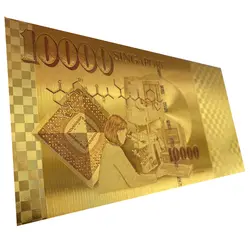 اسکناس 10.000 دلار سنگاپور روکش آب طلا