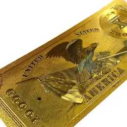 اسکناس 10.000 دلار آمریکا روکش آب طلا