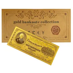 اسکناس 10.000 دلار آمریکا روکش آب طلا