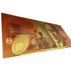 اسکناس 20 دلار استرالیا روکش آب طلا