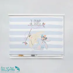 پرده شید اتاق کودک طرح خرگوش سرخ پوست کد A2059