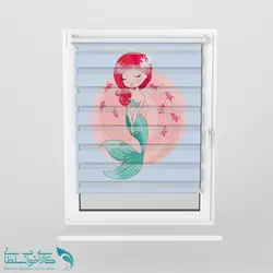 پرده زبرا اتاق کودک طرح پری دریایی کد A1770