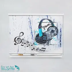 پرده شید اتاق کودک طرح گیتار کد A2187