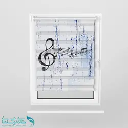پرده زبرا اتاق کودک طرح گیتار کد A2187