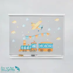 پرده شید اتاق کودک طرح هواپیما کد A2731