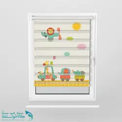 پرده زبرا اتاق کودک طرح شیر کد A2735