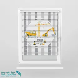 پرده زبرا اتاق کودک طرح جرثقیل کد A2759