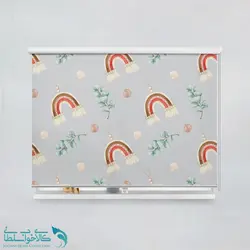 پرده شید اتاق کودک طرح رنگین کمان زیبا کد A2763