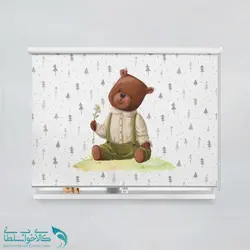 پرده شید اتاق کودک طرح تدی خوشتیپ کد A2771