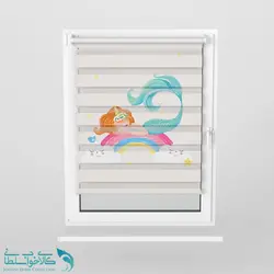 پرده زبرا اتاق کودک طرح پری دریایی کوچولو کد A2829