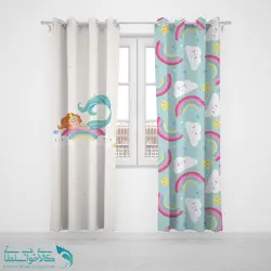 پرده پانچی اتاق کودک طرح پری دریایی کوچولو کد A2829