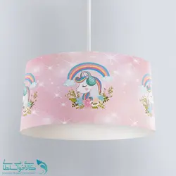 لوستر اتاق کودک طرح تک شاخ و رنگین کمان کد A2859