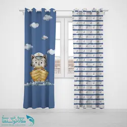 پرده پانچی اتاق کودک طرح ملوان کد A2888