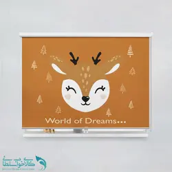 پرده شید اتاق کودک طرح آهو کد A3758