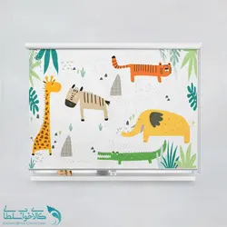 پرده شید اتاق کودک طرح جنگل کد A3788