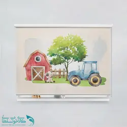 پرده شید اتاق کودک طرح تراکتور کد A3780