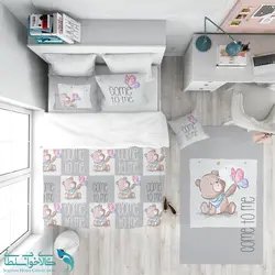 روتختی طرح عروسک خرسی سایز یکنفره کد A3777