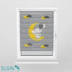 پرده زبرا اتاق کودک طرح فیل بازیگوش کد A3791