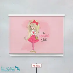 پرده شید اتاق کودک طرح دامن صورتی کد A1773