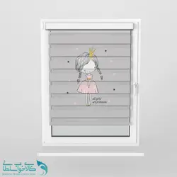 پرده زبرا اتاق کودک طرح پرنسس غمگین کد A1749