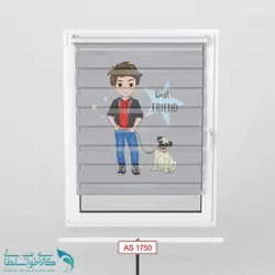 پرده زبرا اتاق کودک طرح پسر خوب کد A1750