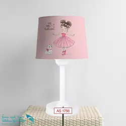 آباژور اتاق کودک طرح بالرین صورتی پوش کد A1756