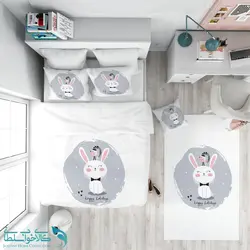 روتختی طرح خرگوش ملوس سایز یکنفره کد A1748