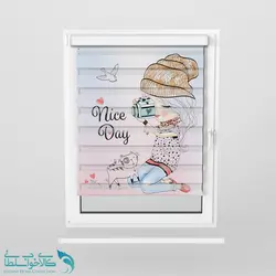 پرده زبرا اتاق کودک طرح دختر عکاس کد A1722