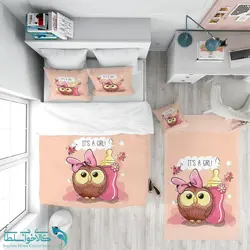 روتختی طرح جغد کیوت سایز یکنفره کد A1392