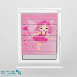 پرده زبرا اتاق کودک طرح پری کوچولو کد A1705