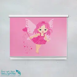 پرده شید اتاق کودک طرح پری کوچولو کد A1705