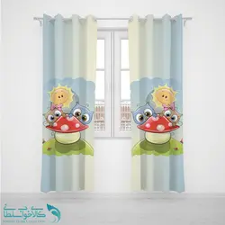 پرده پانچی اتاق کودک طرح قارچ کد A1380