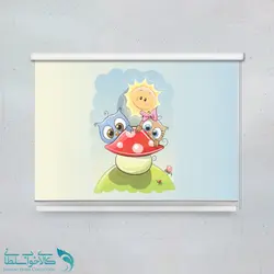 پرده شید اتاق کودک طرح قارچ کد A1380