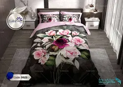 روتختی طرح رز صورتی دو نفره برند ترکسان کد D523