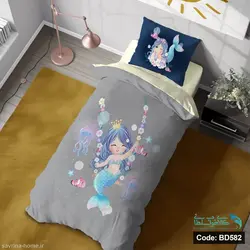 روتختی یک نفره سه بعدی طرح پری دریایی کد BD582 چهار تکه