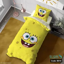 روتختی یک نفره سه بعدی طرح باب اسفنجی کد BD515 چهار تکه
