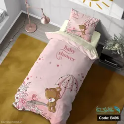 روتختی یک نفره سه بعدی طرح Baby shower کد BD496 چهار تکه