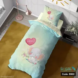 روتختی یک نفره سه بعدی طرح فیل کوچولو کد B902 چهار تکه