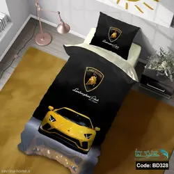 روتختی یک نفره سه بعدی طرح لامبورگینی کد BD328 چهار تکه