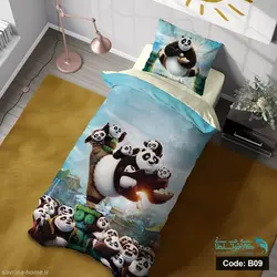 روتختی یک نفره سه بعدی پاندای کونگ فوکار کد B09 چهار تکه