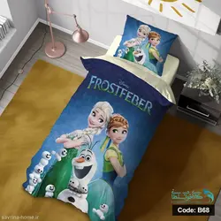 روتختی یک نفره سه بعدی طرح السا و انا کد B68 چهار تکه