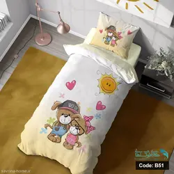 روتختی سه بعدی طرح خرس های عاشق کد B51 یک نفره 4 تکه