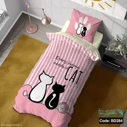 روتختی یک نفره سه بعدی طرح cats کد BD284 چهار تکه