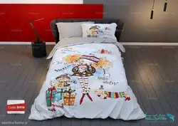 سرویس لحاف روتختی سه بعدی ترکسان مدل کریسمس کد D416 یک نفره 4 تکه
