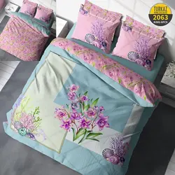 سرویس روتختی طرح بوته برند Turkaz دو نفره کد 2063