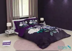 روتختی دو نفره طرح رز بنفش برند ترکسان کد D242